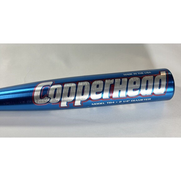 Worth Copperhead Blue Teeball Bat Model TB4 26 inch 16 oz 2 1/4" Diameter Bat - Picture 3 of 14
